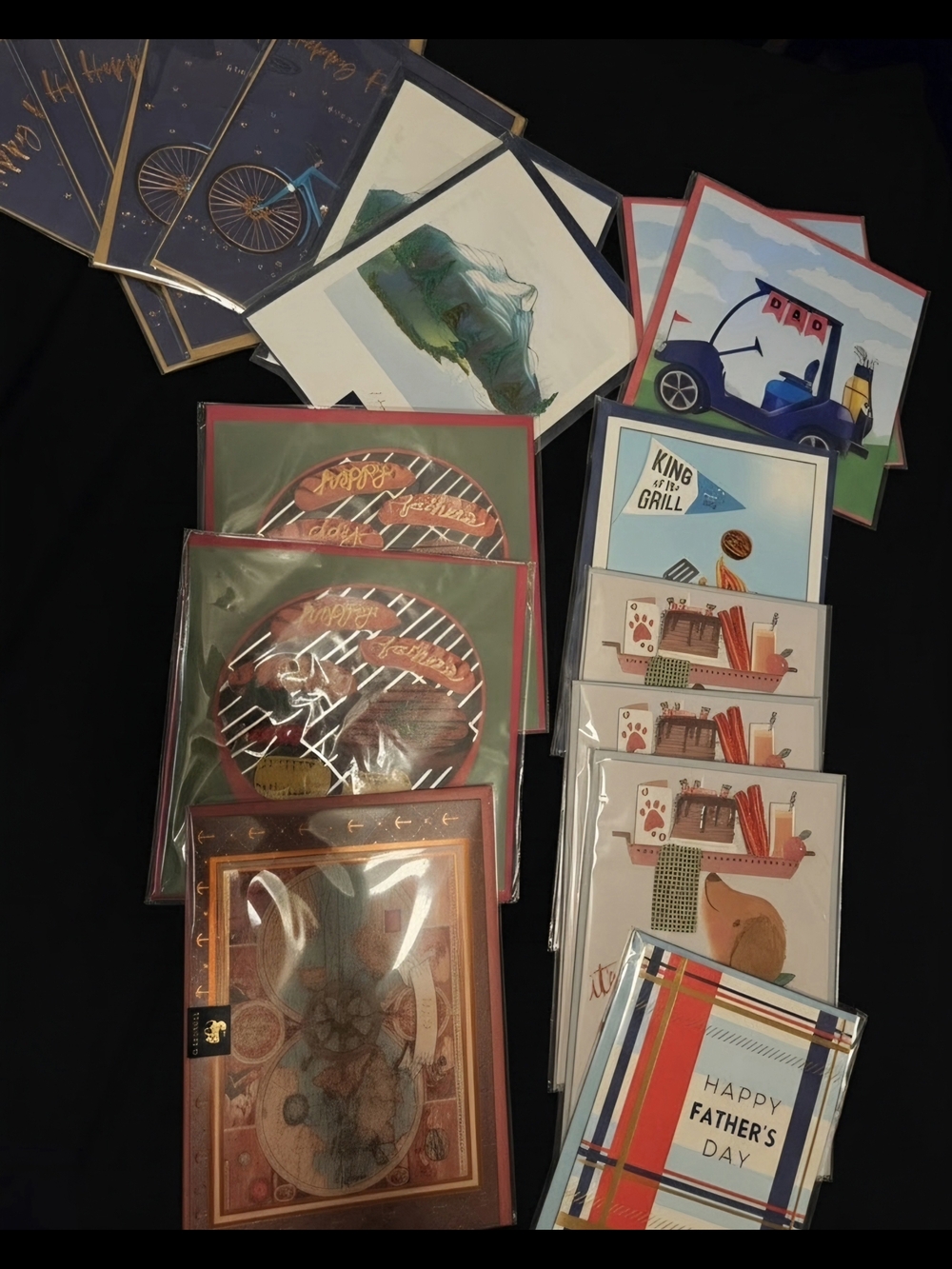 Nique Father's Day & Occasion Card Assortment in Blue, Red, Green, Cream, Brown